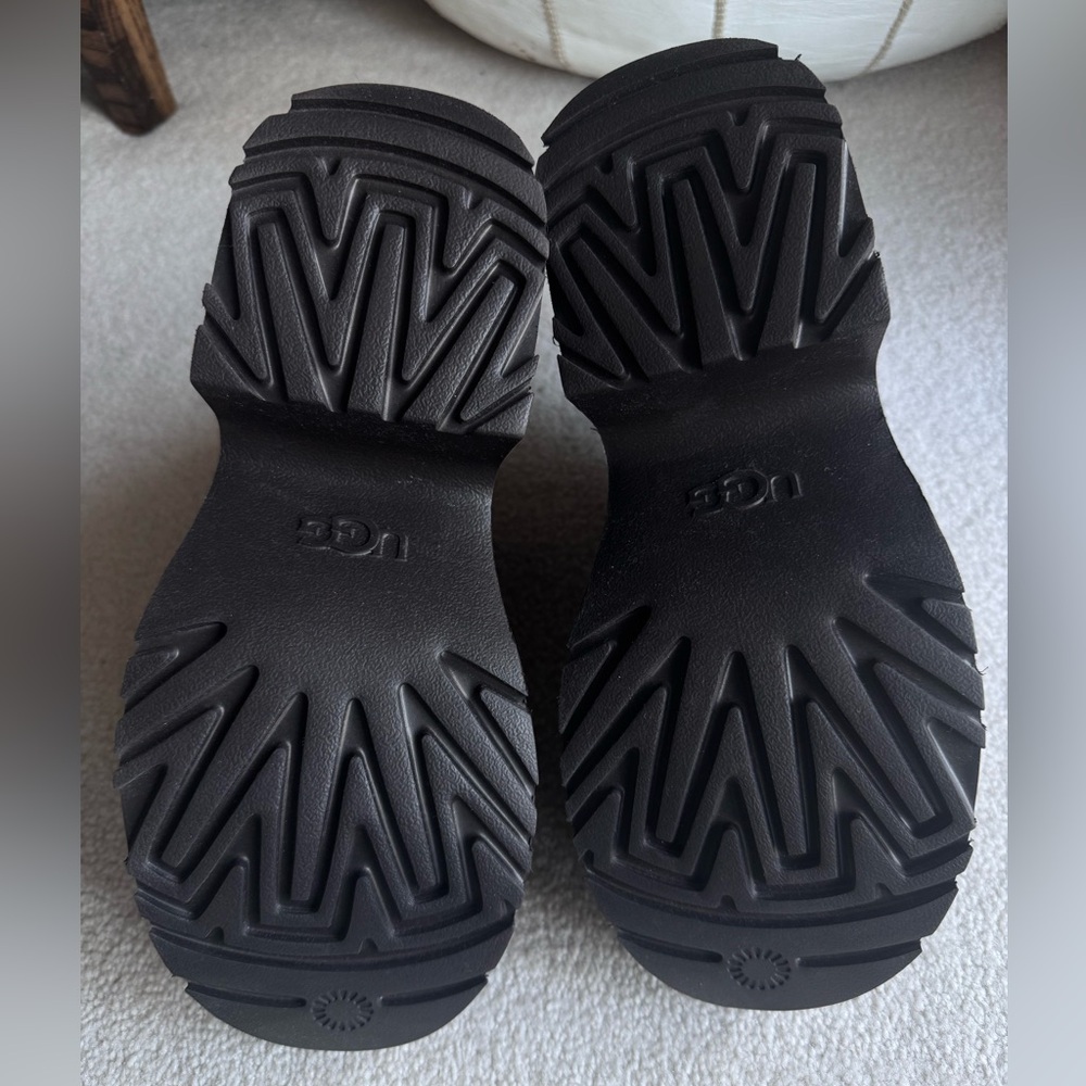 UGG Women's Classic Ultra Mini New Heights boots in black, size 10 US. - Picture 3 of 8
